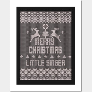 Merry Christmas LITTLE SINGER Posters and Art